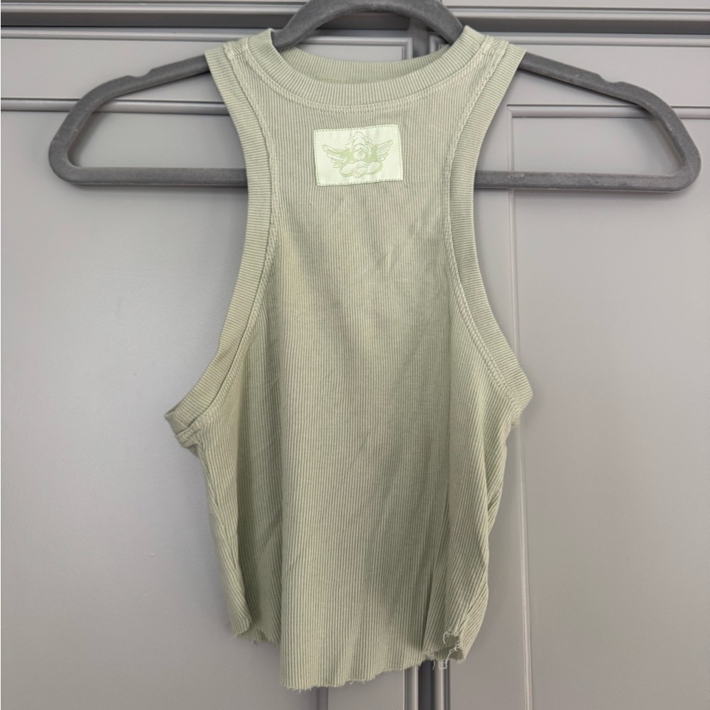 Boys Lie baby tank in light green one size